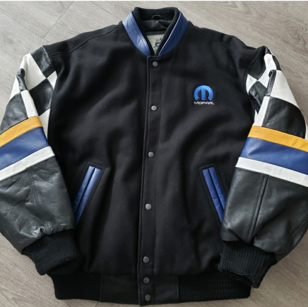 Vintage MOPAR Burk's Bay Varsity Letterman Jacket XL